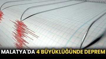 Malatya'da 4 büyüklüğünde deprem