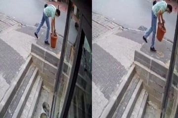 Maltepe’de esnafa hırsız şoku: Yoldan geçerken saksıyı çaldı