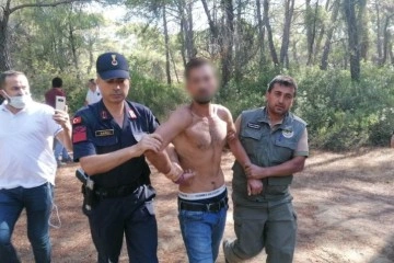 Manavgat'ta orman yakarken yakalanan şüpheliye rekor ceza