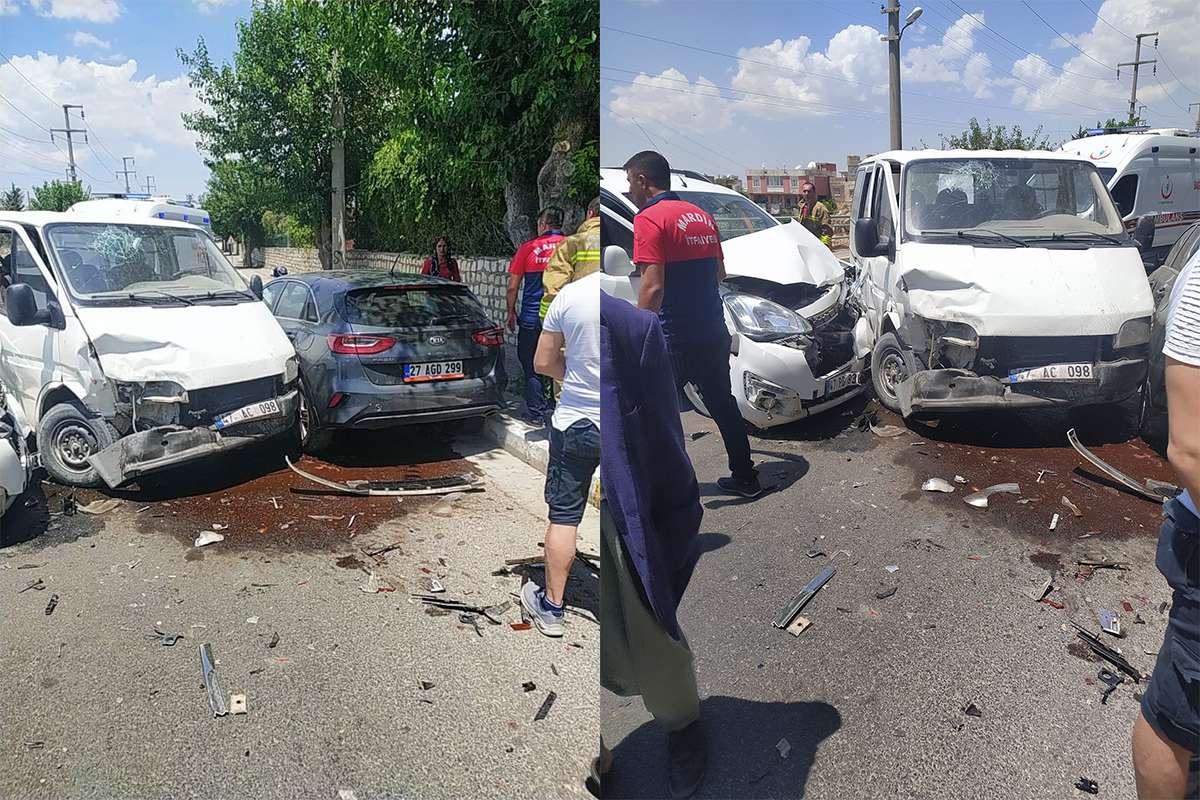 Mardin'de zincirleme kaza: 7 yaralı