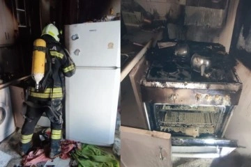 Marmaris’te mutfak tüpü patladı faciadan dönüldü