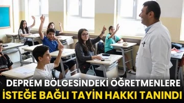 MEB açıkladı! Deprem bölgesindeki öğretmenlere isteğe bağlı tayin hakkı tanındı