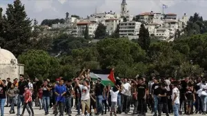 Mescid-i Aksa’da Filistinli tutuklulara destek gösterisi