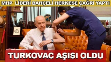MHP lideri Bahçeli 'Turkovac' aşısı oldu