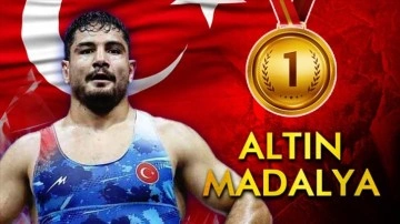 Milli g&uuml;reş&ccedil;i Taha Akg&uuml;l, Mısır'da altın madalya kazandı