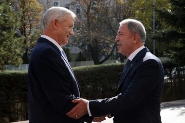 Milli Savunma Bakanı Akar ve İsrailli mevkidaşı Gantz'dan ortak basın toplantısı