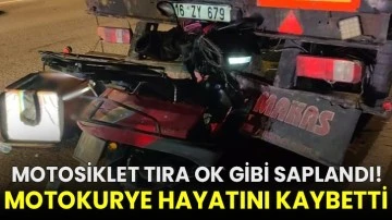 Motosiklet tıra ok gibi saplandı: Motokurye hayatını kaybetti