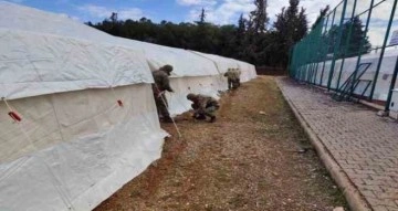 MSB: “Kahramanmaraş’ta 100 adet çadırın kurulumunu tamamladı”
