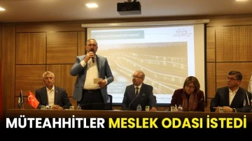 Müteahhitler Meslek Odası İstedi