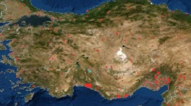 NASA böyle görüntüledi! Türkiye’deki orman yangınları uyduya yansıdı
