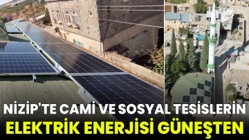 Nizip'te Cami ve sosyal tesislerin elektrik enerjisi güneşten