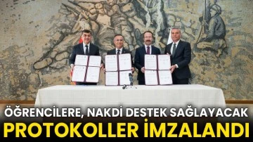 Öğrencilere, Nakdi Destek Sağlayacak Protokoller İmzalandı