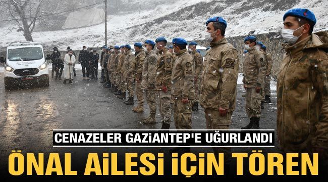 Önal ailesi için tören: Cenazeler Gaziantep'e uğurlandı
