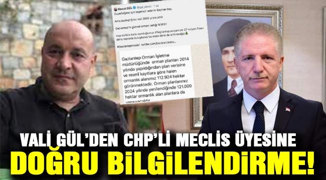 Vali Gül’den CHP’li Meclis üyesine doğru bilgilendirme!