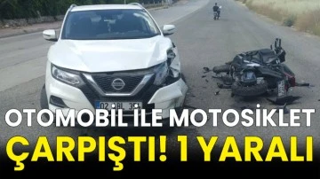 Otomobil ile motosiklet çarpıştı! 1 yaralı