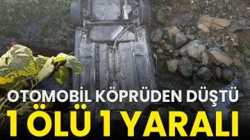 Otomobil köprüden düştü: 1 ölü 1 yaralı!
