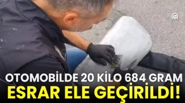 Otomobilde 20 kilo 684 gram esrar ele geçirildi!