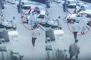 Otomobilin altında kalmaktan saniyelerle kurtuldu, rahat tavırları dikkat çekti