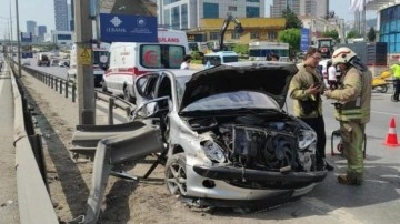 Pendik'te trafik kazası: 2 kişi yaralandı