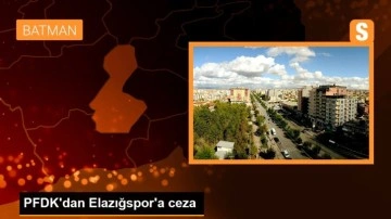PFDK'dan Elazığspor'a ceza