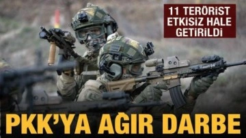 PKK'ya ağır darbe: 13 terörist etkisiz hale getirildi!