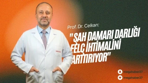 Prof. Dr. Celkan: &quot;Şah damarı darlığı felç ihtimalini arttırıyor&quot;