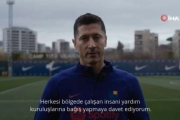Robert Lewandowski&rsquo;den depremzedelere yardım &ccedil;ağrısı