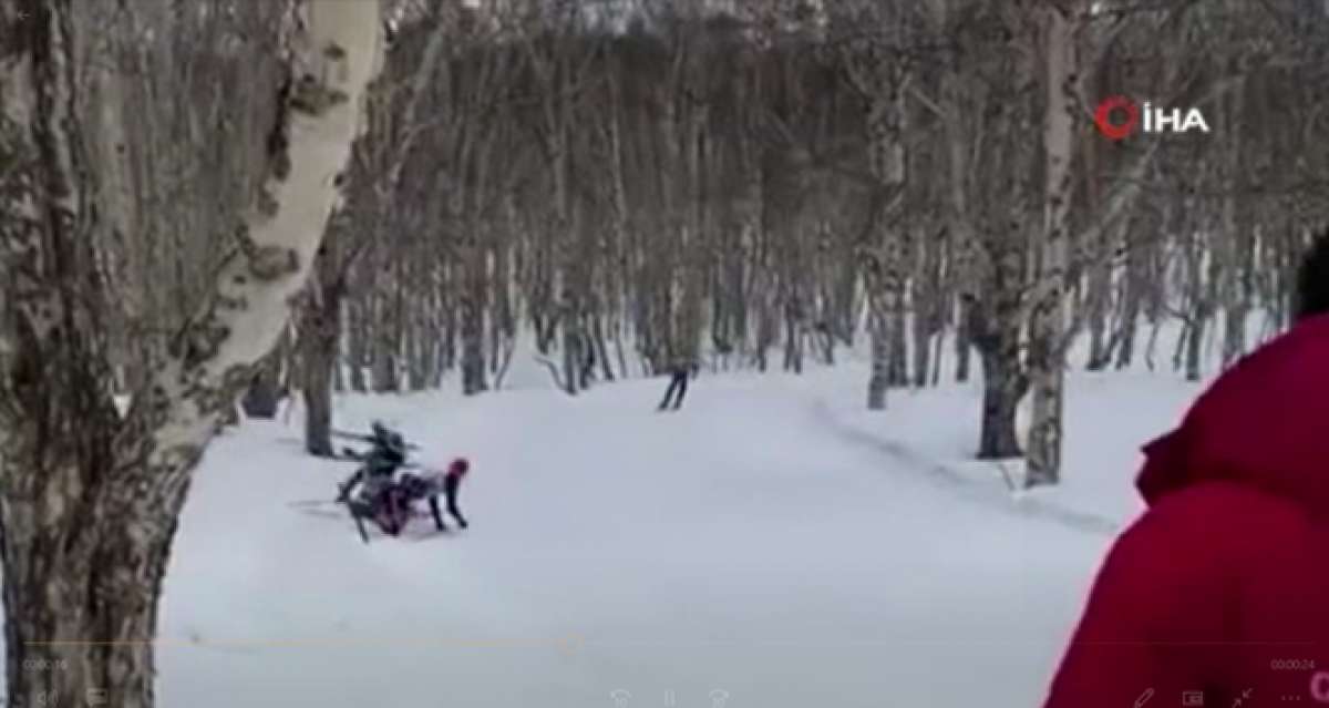 Rusya'da ağaca çarpan kayakçı öldü