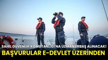 Sahil Güvenlik Komutanlığı'na uzman erbaş alınacak! Başvurular e-devlet üzerinden 