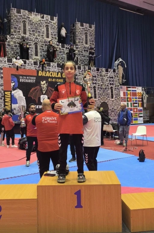 Şahinbey Belediyespor'un altın kızı Bükreş’te tarih yazdı