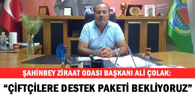 Şahinbey Ziraat Odası Başkanı Ali Çolak: "Çiftçilere destek paketi bekliyoruz"