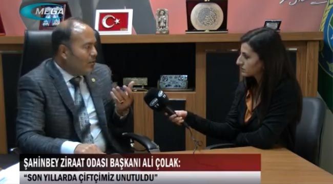 Şahinbey Ziraat Odası Başkanı Ali Çolak: Son yıllarda çiftçimiz unutuldu