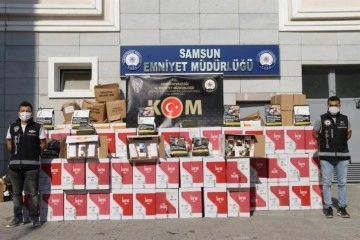 Samsun’da 4 milyon 230 bin dal bandrolsüz boş makaron ele geçirildi: 2 gözaltı