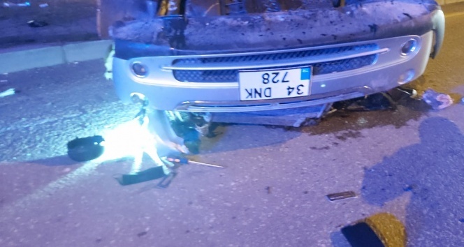 Samsun'da otomobil takla attı: 1 ölü 2 yaralı