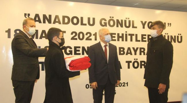 Şanlı Türk bayrağı Kilis’ten Çanakkale'ye uğurlandı 