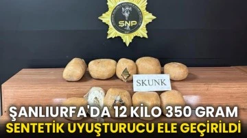 Şanlıurfa'da 12 kilo 350 gram sentetik uyuşturucu ele geçirildi