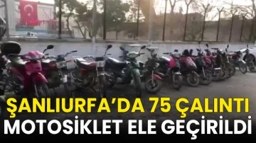 Şanlıurfa’da 75 çalıntı motosiklet ele geçirildi