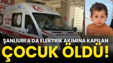 Şanlıurfa'da elektrik akımına kapılan çocuk öldü!