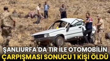 Şanlıurfa'da tır ile otomobilin çarpışması sonucu 1 kişi öldü