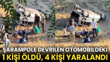 Şarampole devrilen otomobildeki 1 kişi öldü, 4 kişi yaralandı