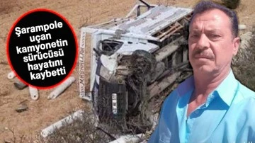 Şarampole uçan kamyonetin sürücüsü hayatını kaybetti