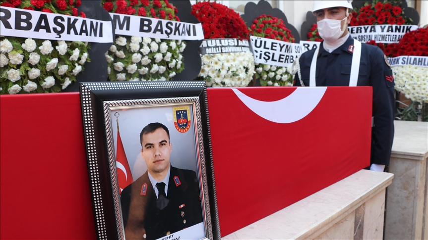 Şehit Jandarma Uzman Çavuş Adil Yılmaz, Hatay'da son yolculuğuna uğurlandı