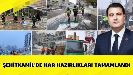 Şehitkamil'de kar hazırlıkları tamamlandı