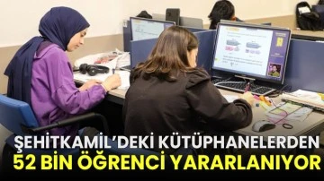 Şehitkamil’deki kütüphanelerden 52 bin öğrenci yararlanıyor