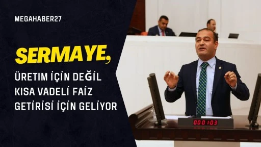 Sermaye, üretim için değil kısa vadeli faiz getirisi için geliyor