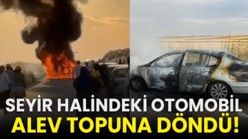 Seyir halindeki otomobil alev topuna döndü!