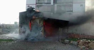 Siirt’te bekçi kulübesinde çıkan yangın itfaiye ekiplerince söndürüldü
