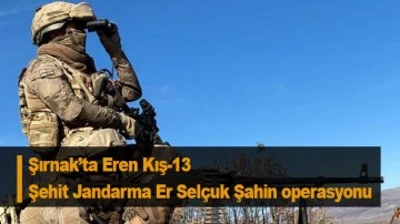 Şırnak’ta Eren Kış-13 (Gabar-Karageçit-İnceler) Şehit Jandarma Er Selçuk Şahin operasyonu
