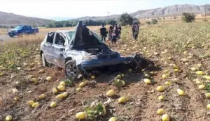 Sivas'ta otomobilin devrilmesi sonucu 4 kişi yaralandı