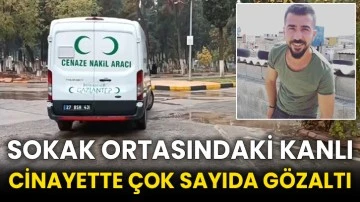 Sokak ortasındaki kanlı cinayette çok sayıda gözaltı
